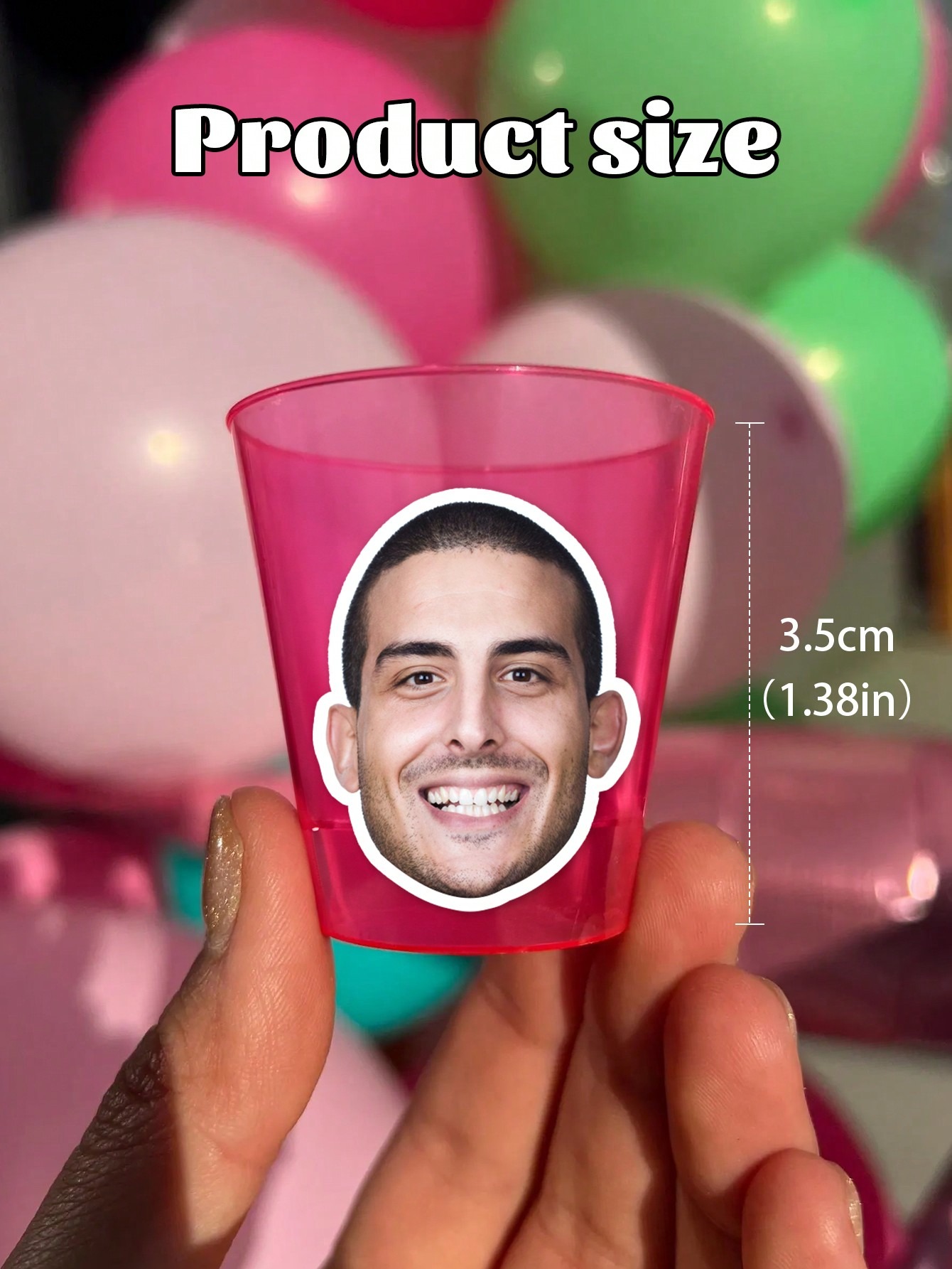 Custom Face Sticker Shot Cups